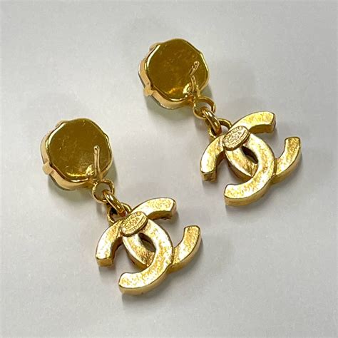 fake chanel logo earrings|how to authenticate Chanel earrings.